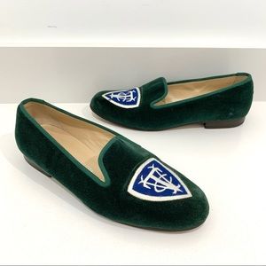 STUBBS & WOOTTON velvet flats size 8